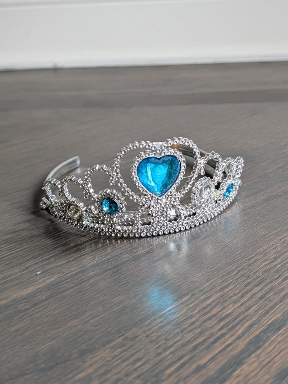 Girls Princess Tiara Crown Silver Costume Dress Up Accessory AS-IS Missing Gems